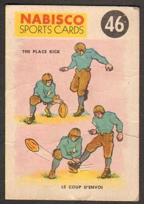1955-56 Nabisco Sports Cards 46 The Place Kick